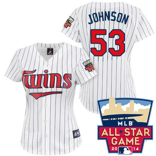 Kris Johnson #53 mlb Jersey-Minnesota Twins Women's Authentic 2014 ALL Star Home White Cool Base Baseball Jersey